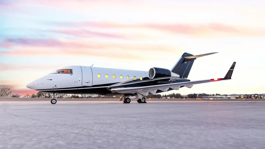 landed Bombardier Challenger 604